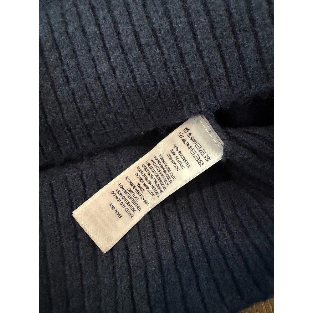 NWT Cynthia Rowley Women's Navy Blue Floral Beaded Crewneck Sweater Small - Picture 7 of 10
